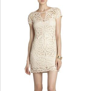 BCBG MaxAzria Lalinda Crochet Dress in Cream